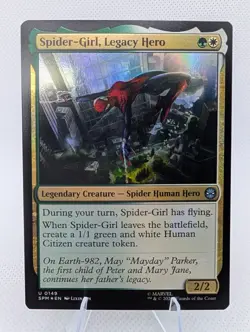 Magic: The Gathering Spider-Girl, Legacy Hero 0149 Marvel's Spider-Man Foil - Image 1