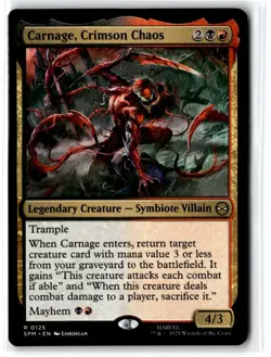 2025 Marvel's Spider-Man Carnage, Crimson Chaos Expansion/Rare #125 - Image 1