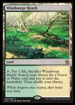 [1x] Windswept Heath Slight Play, English Khans of Tarkir MTG Magic - Image 1