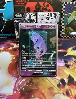 Pokemon Mewtwo GX TCG Shining Legends Holo Card 78/73 Secret Rare Clean - Image 1