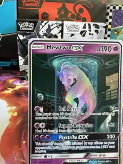 Pokemon Mewtwo GX TCG Shining Legends Holo Card 78/73 Secret Rare Clean - Image 2