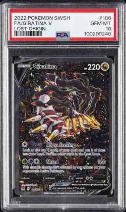 2022 POKEMON SWORD & SHIELD LOST ORIGIN #186 FULL ART/GIRATINA V PSA 10 - Image 1