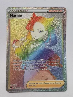Pokemon TCG - Marnie - Sword & Shield Base Set 208/202 Secret Rare Holo Full Art - Image 1