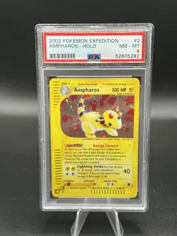 2002 Pokemon Expedition Ampharos Holo #2 E-Reader GRADED PSA 8 NM-MINT - Image 1