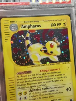 2002 Pokemon Expedition Ampharos Holo #2 E-Reader GRADED PSA 8 NM-MINT - Image 2