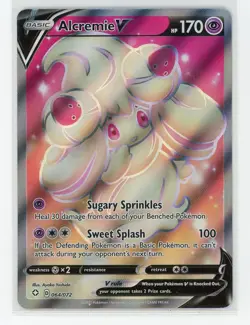 Pokemon TCG - Alcremie V 64/72 - Shining Fates - Full Art - Image 1