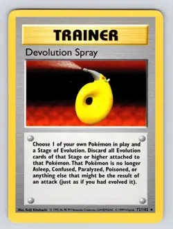 Pokemon TCG Devolution Spray Base Set 72/102 Regular Shadowless Rare - Image 1