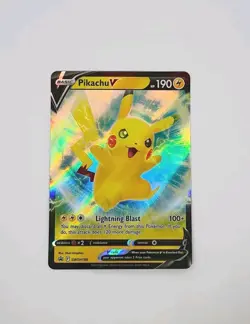 Pikachu V SWSH198 Sword & Shield Pokemon TCG Black Star Promo Card - Image 1