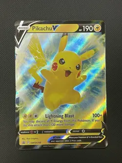 Pikachu V SWSH198 Black Star Promo Ultra Rare Holo Pokemon TCG - Image 1