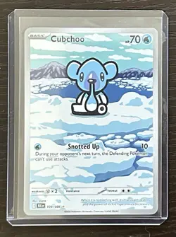 Pokemon TCG - Cubchoo - 109/086 - Illustration Rare - SV: Black Bolt - Image 1