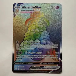 Pokemon TCG Shining Fates Alcremie VMAX 073/072 Secret Rare Holo Card NM - Image 1