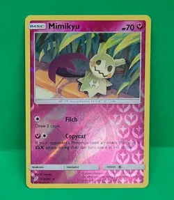 Pokemon MINT Condition Sun & Moon Team Up Mimikyu 112/181 Reverse Holo Rare - Image 1