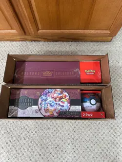 Pokemon TCG 2025 Holiday Advent Calendar Bundle Costco Exclusive Sealed x2 - Image 1