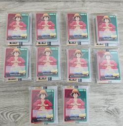 10- One Piece Card Game Demo Decks + 2022 Promo Pack Monkey D. Luffy on top, new - Image 1