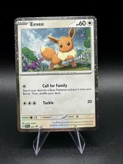Pokemon Card Eevee Cosmos Holo SVP043 Black Star Promo Obsidian Flames 2023 - Image 1
