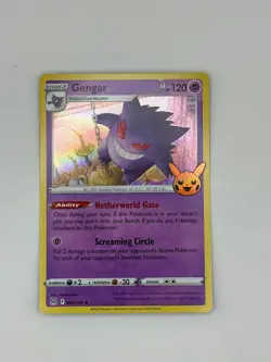 Pokemon Gengar 066/196 Stamped Trick Or Trade BOOster Halloween Lost Origin Card - Image 1