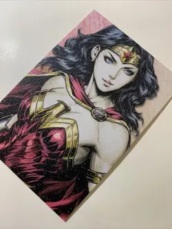Wonder Woman Diana Justice Sexy Goddess Anime Doujin Sketch Art Card Girl Waifu - Image 3