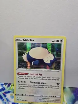 SNORLAX 143/196 Holo Rare Lost Origin Pokemon Card Near Mint - Image 1