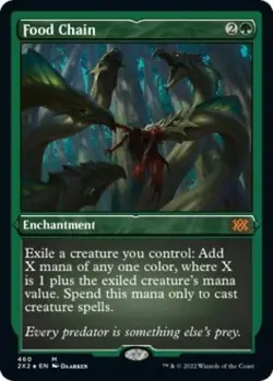 MTG English Food Chain (Foil Etched) NM Foil Double Masters 2022 - Image 1