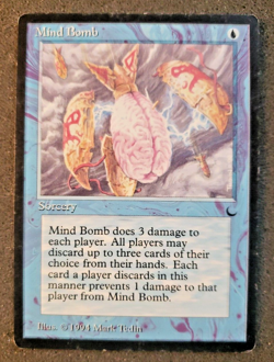 Mind Bomb The Dark moderate PLD Blue Rare MAGIC THE GATHERING MTG CARD (DS3D1PF) - Image 1
