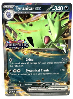 Tyranitar ex 064/131 Pokemon Stamped Prismatic Evolutions Double Rare Promo Card - Image 1