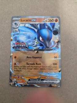 Lucario Ex 051/131 Pokemon Stamped Prismatic Evolutions Double Rare Promo Card - Image 1