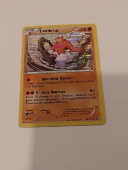 Pokemon 2013 Moderate Play Landorus 85/113 Legendary Treasures Holo Card - Image 1