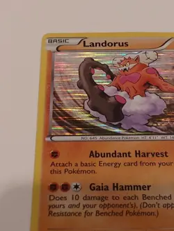 Pokemon 2013 Moderate Play Landorus 85/113 Legendary Treasures Holo Card - Image 2