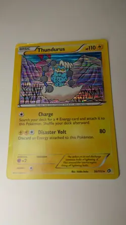 Thundurus 50/113 Holo LP Legendary Treasures Rare Pokemon Card - Image 1