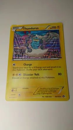 Thundurus 50/113 Holo LP Legendary Treasures Rare Pokemon Card - Image 2
