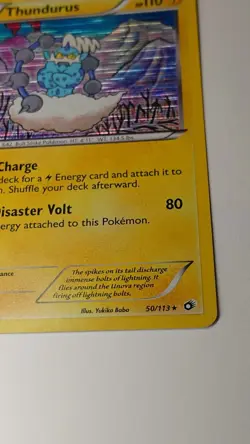 Thundurus 50/113 Holo LP Legendary Treasures Rare Pokemon Card - Image 5