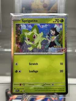 Sprigatito 191 Pokemon Horizons Stamped Foil Holo Promo Card - MINT - Image 1