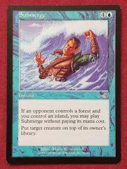 Magic The Gathering NEMESIS SUBMERGE blue card MTG - Image 1