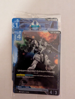 Gundam Tcg Card Unicorn Mode Foil GD01-005 R Banagher Links Release Event Promo - Image 1