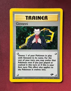 GIOVANNI 18/132 Gym Challenge HOLO SWIRL rare Unlimited Pokemon TCG card VLP - Image 1