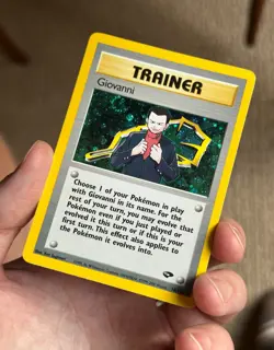 GIOVANNI 18/132 Gym Challenge HOLO SWIRL rare Unlimited Pokemon TCG card VLP - Image 3