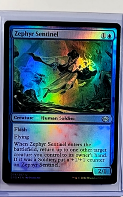 2022 MTG Magic The Gathering BRO The Brothers War Foil #74 Zephyr Sentinel - Image 1