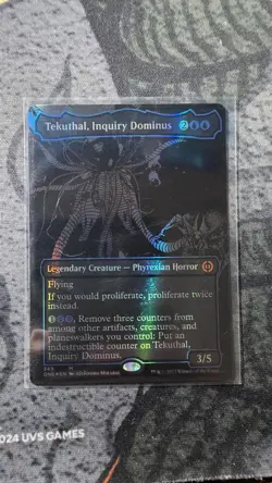 Tekuthal, Inquiry Dominus (Oil Slick Raised Foil) Phyrexia: All Will Be One Foil - Image 1
