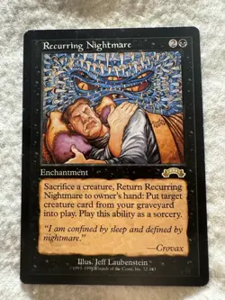 MTG - Recurring Nightmare - Exodus - NM - Free Shipping! - Image 1