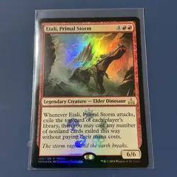 MTG MAGIC RIVALS OF IXALAN ETALI, PRIMAL STORM #100 FOIL NM Promo - Image 1