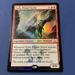 MTG MAGIC RIVALS OF IXALAN ETALI, PRIMAL STORM #100 FOIL NM Promo - Image 2