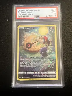 2023 Pokemon SWSH Crown Zenith Lunatone Galarian Gallery #GG11/GG70 PSA 9 - Image 1