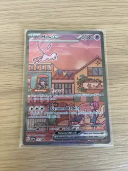 Pokemon TCG Scarlet & Violet Mew EX SVP 053 Black Star Promo Holo - Image 1
