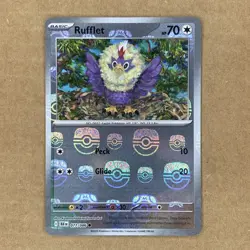 2025 Pokemon TCG Black Bolt - Rufflet [Master Ball] #77/86 - NM - Image 1