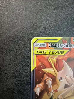 Pokemon TCG Charizard & Braixen GX 22/236 Tag Team Cosmic Eclipse Holo Rare NM - Image 2