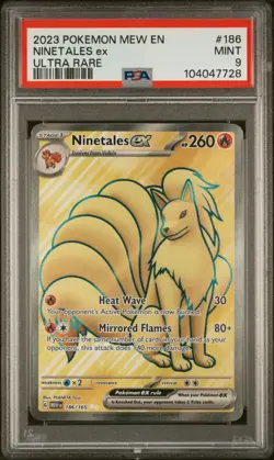 2023 POKEMON MEW EN-151 | ULTRA RARE #186 NINETALES EX PSA 9 - Image 1