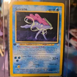 Pokemon TCG Suicune Neo Revelation 27/64 Regular 1st Edition Rare Pokemon - Image 2