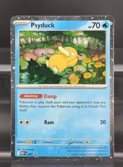 Pokemon TCG Psyduck 007 Mega Evolution Black Star Promo - Image 1