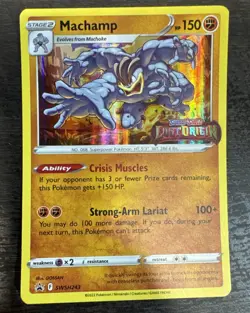 Pokemon TCG Machamp (Lost Origin Stamp) SWSH243 Promo Ultra Rare Holo NM/ Mint - Image 1