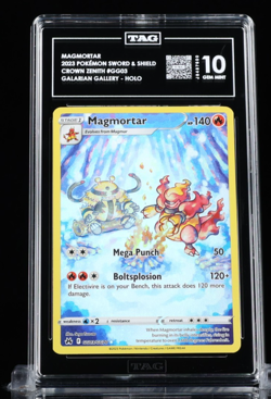 RANK #1 TAG 10 Gem Mint Magmortar GG03 Pokemon TCG Crown Zenith Holo Rare - Image 1